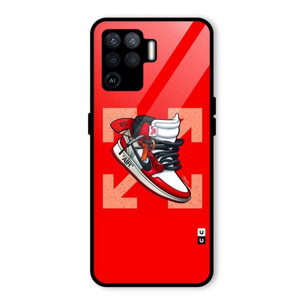 Trendy Air Shoes Glass Back Case for Oppo F19 Pro