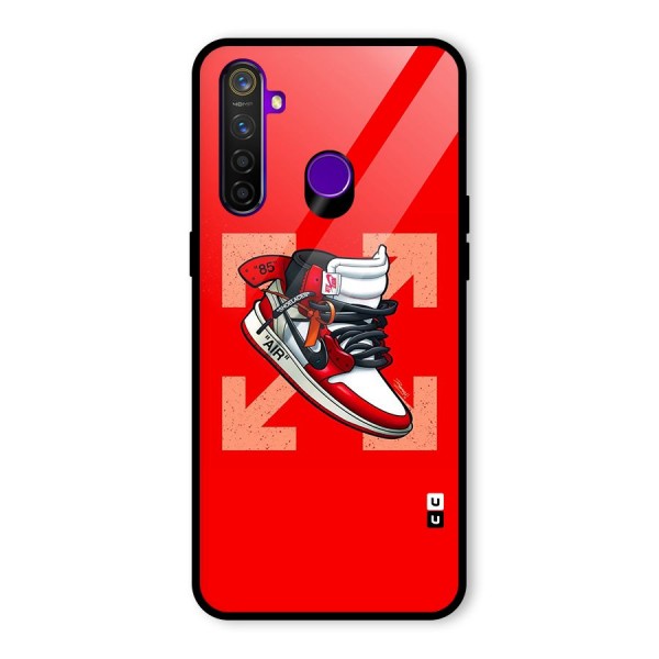 Trendy Air Shoes Glass Back Case for Realme 5 Pro