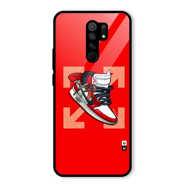 Trendy Air Shoes Glass Back Case for Redmi 9 Prime