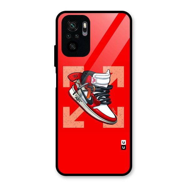 Trendy Air Shoes Glass Back Case for Redmi Note 10S