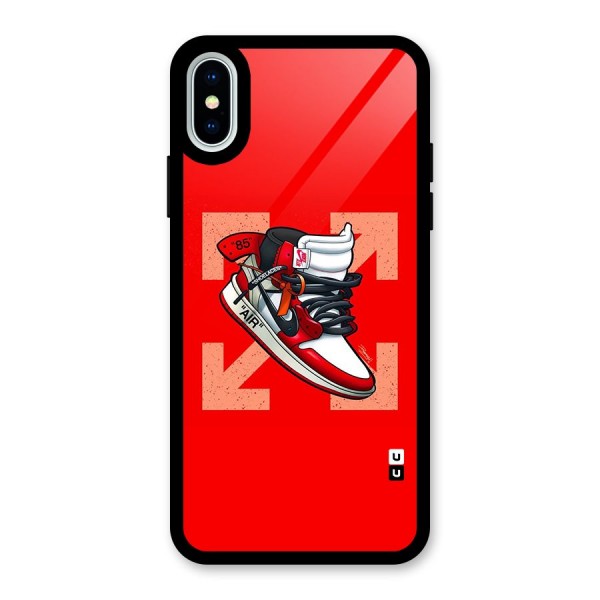 Trendy Air Shoes Glass Back Case for iPhone X