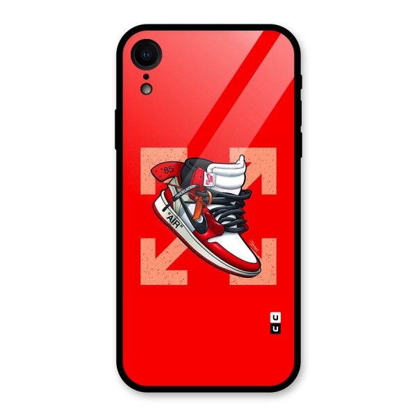 Trendy Air Shoes Glass Back Case for iPhone XR