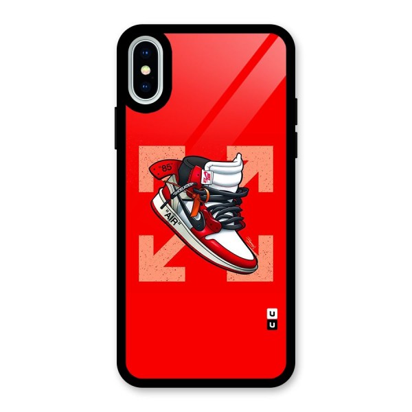 Trendy Air Shoes Glass Back Case for iPhone XS