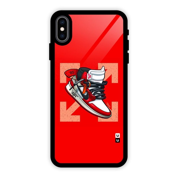 Trendy Air Shoes Glass Back Case for iPhone XS Max