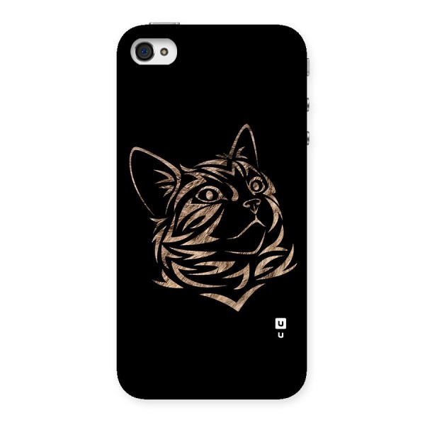 Tribal Cat Back Case for iPhone 4 4s