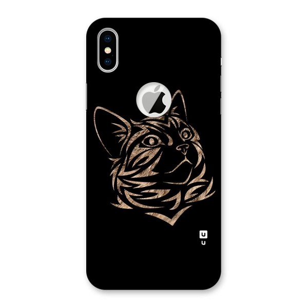 Tribal Cat Back Case for iPhone XS Logo Cut