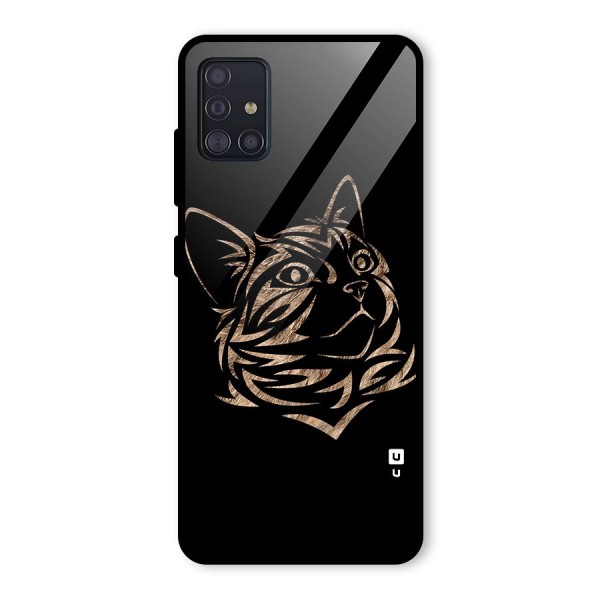 Tribal Cat Glass Back Case for Galaxy A51