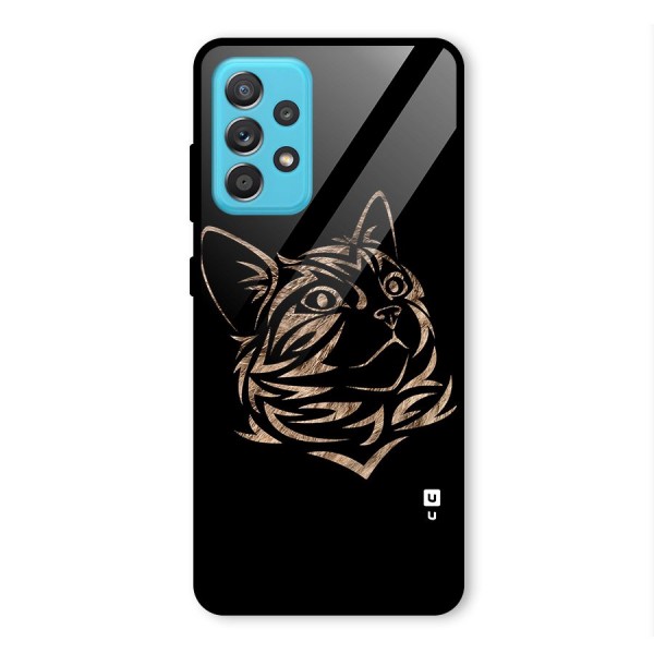 Tribal Cat Glass Back Case for Galaxy A52s 5G