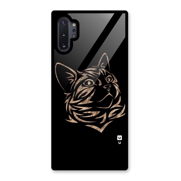 Tribal Cat Glass Back Case for Galaxy Note 10 Plus