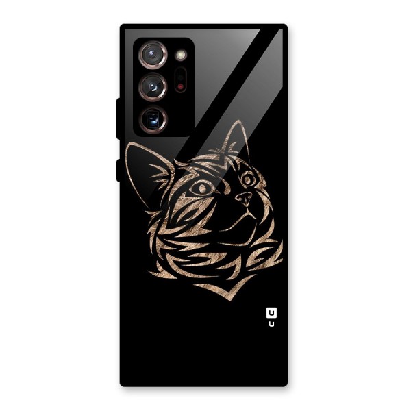 Tribal Cat Glass Back Case for Galaxy Note 20 Ultra