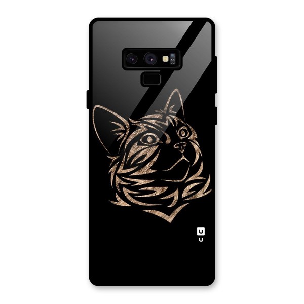 Tribal Cat Glass Back Case for Galaxy Note 9