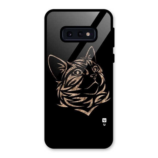 Tribal Cat Glass Back Case for Galaxy S10e