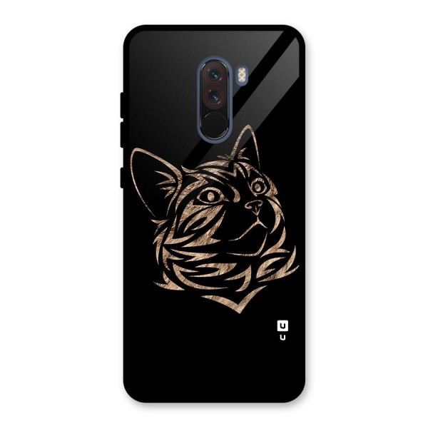 Tribal Cat Glass Back Case for Poco F1