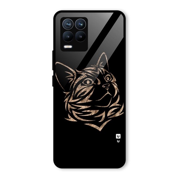 Tribal Cat Glass Back Case for Realme 8