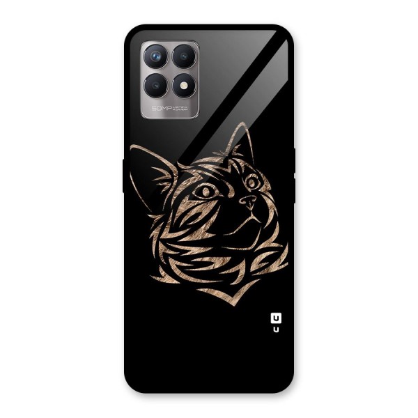 Tribal Cat Glass Back Case for Realme 8i