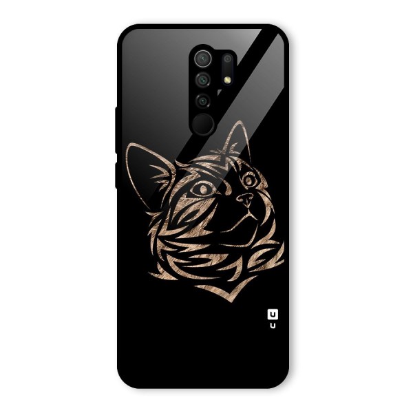 Tribal Cat Glass Back Case for Redmi 9 Prime