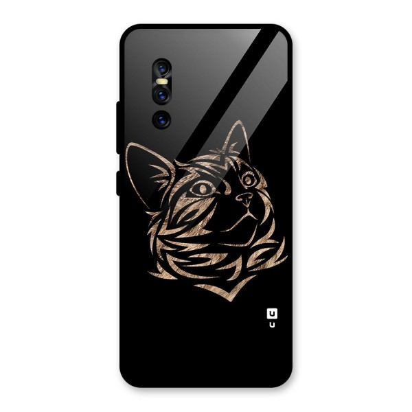 Tribal Cat Glass Back Case for Vivo V15 Pro