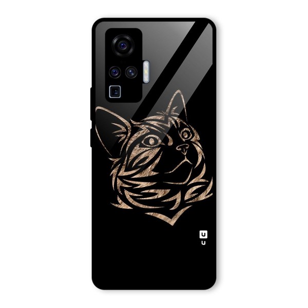 Tribal Cat Glass Back Case for Vivo X50 Pro