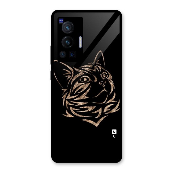 Tribal Cat Glass Back Case for Vivo X70 Pro