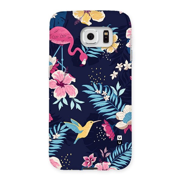 Tropical Flamingo Pattern Back Case for Galaxy S6