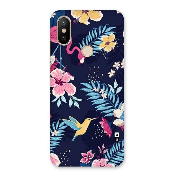 Tropical Flamingo Pattern Back Case for Mi A2