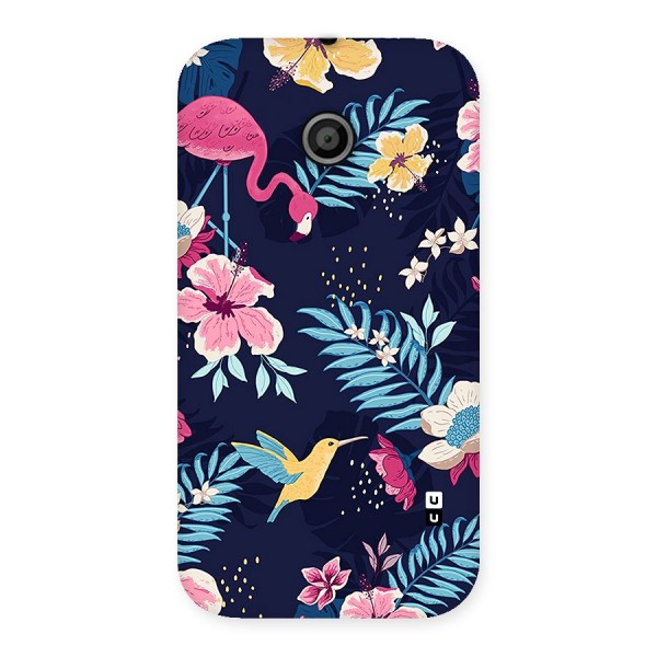 Tropical Flamingo Pattern Back Case for Moto E