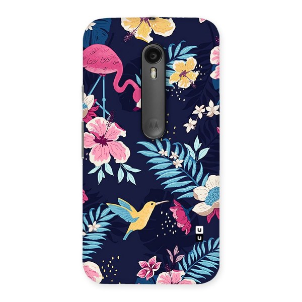 Tropical Flamingo Pattern Back Case for Moto G3