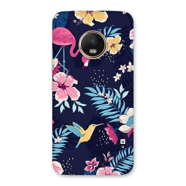 Tropical Flamingo Pattern Back Case for Moto G5 Plus