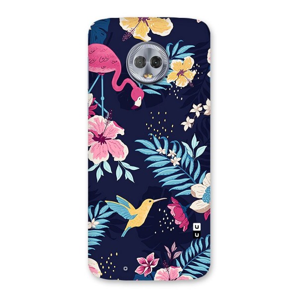 Tropical Flamingo Pattern Back Case for Moto G6