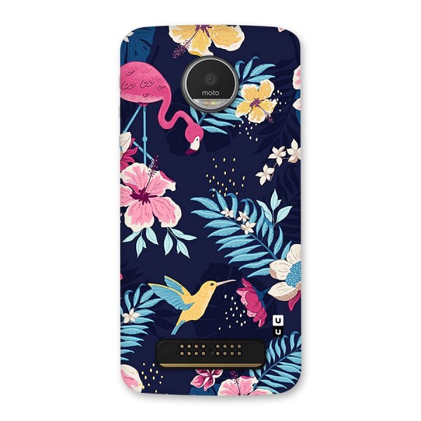 Tropical Flamingo Pattern Back Case for Moto Z Play