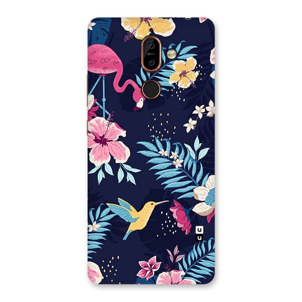 Tropical Flamingo Pattern Back Case for Nokia 7 Plus