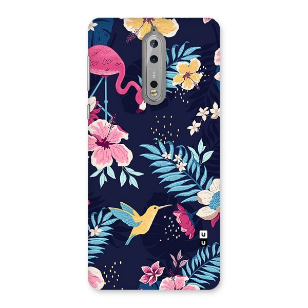 Tropical Flamingo Pattern Back Case for Nokia 8