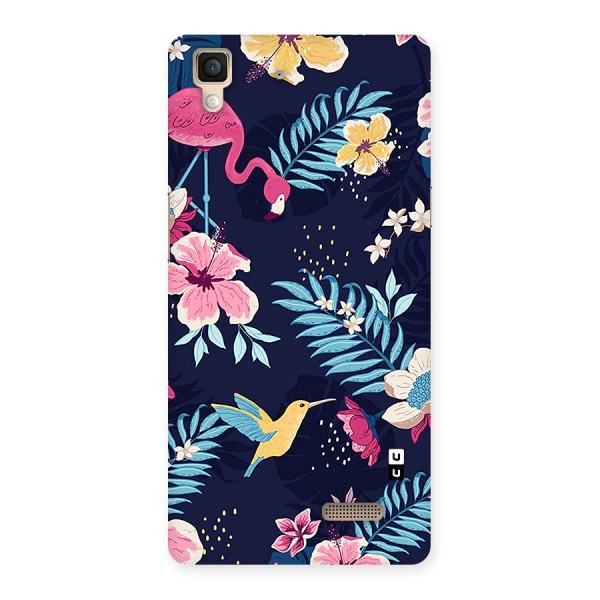 Tropical Flamingo Pattern Back Case for Oppo R7