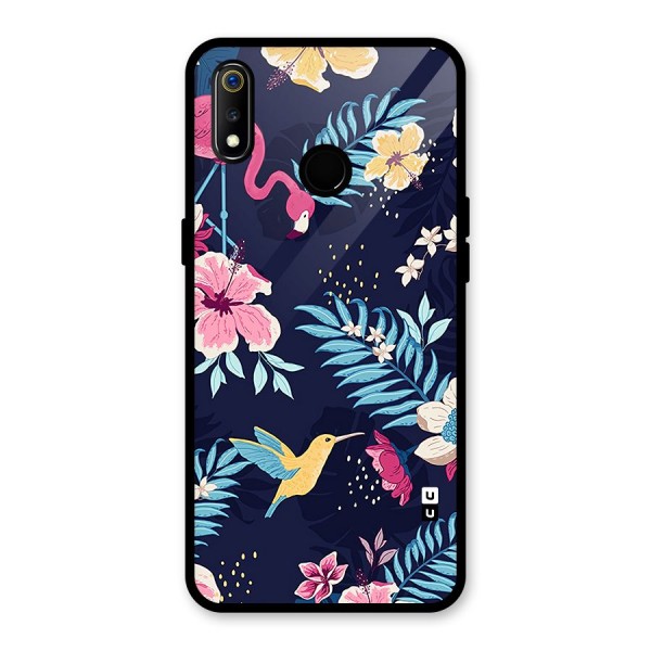 Tropical Flamingo Pattern Back Case for Realme 3