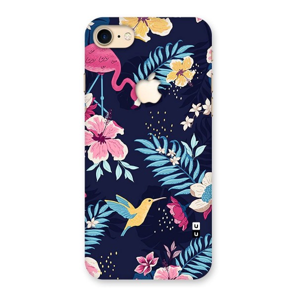 Tropical Flamingo Pattern Back Case for iPhone 7 Apple Cut