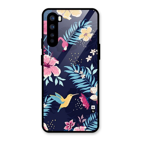 Tropical Flamingo Pattern Glass Back Case for OnePlus Nord