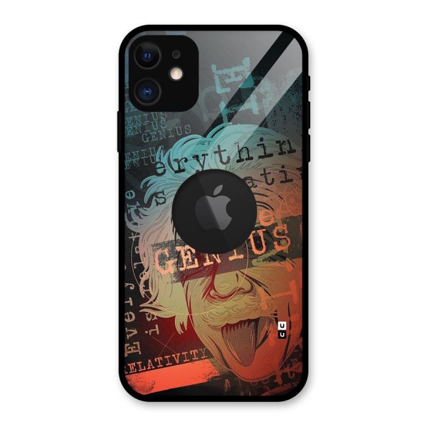 True Genius Glass Back Case for iPhone 11 Logo Cut