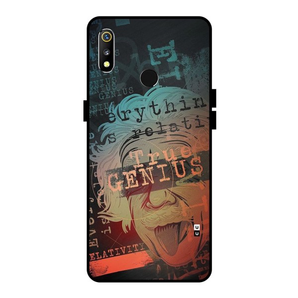 True Genius Metal Back Case for Realme 3