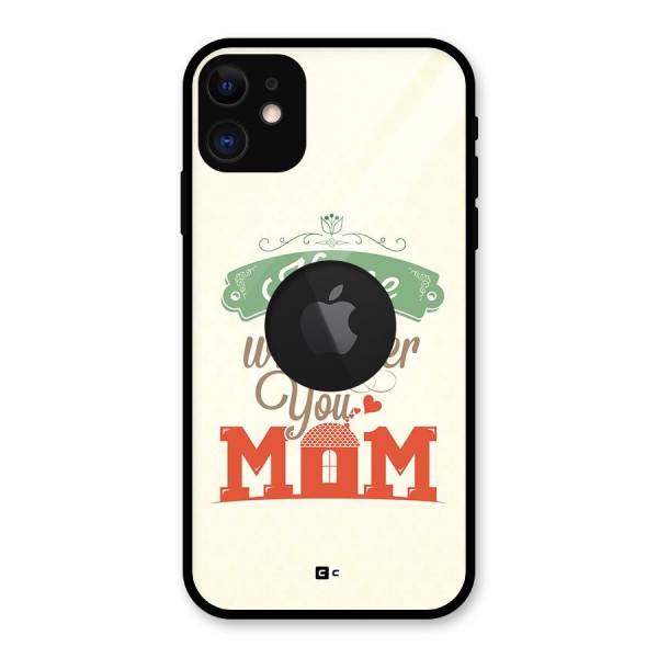 True Home Glass Back Case for iPhone 11 Logo Cut