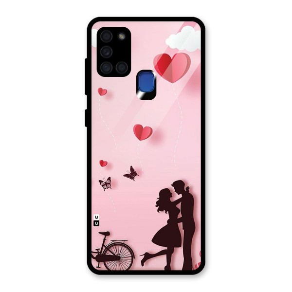 True Love Glass Back Case for Galaxy A21s