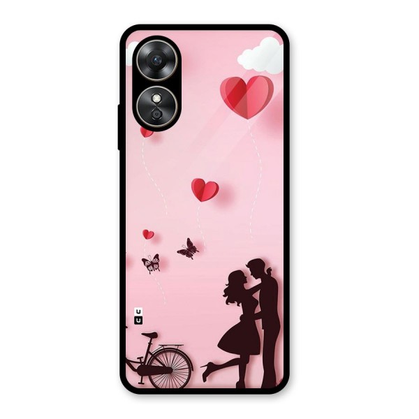 True Love Glass Back Case for Oppo A17