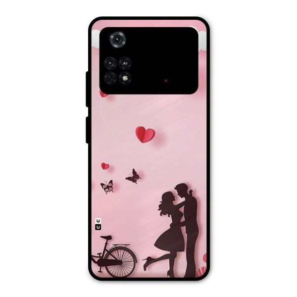 True Love Metal Back Case for Poco M4 Pro 4G