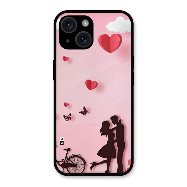 True Love Metal Back Case for iPhone 15