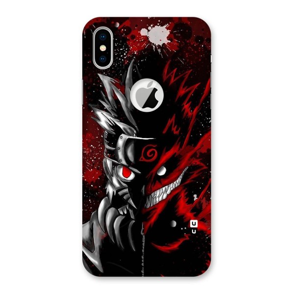 Two Face Naruto Back Case for iPhone XS Logo Cut