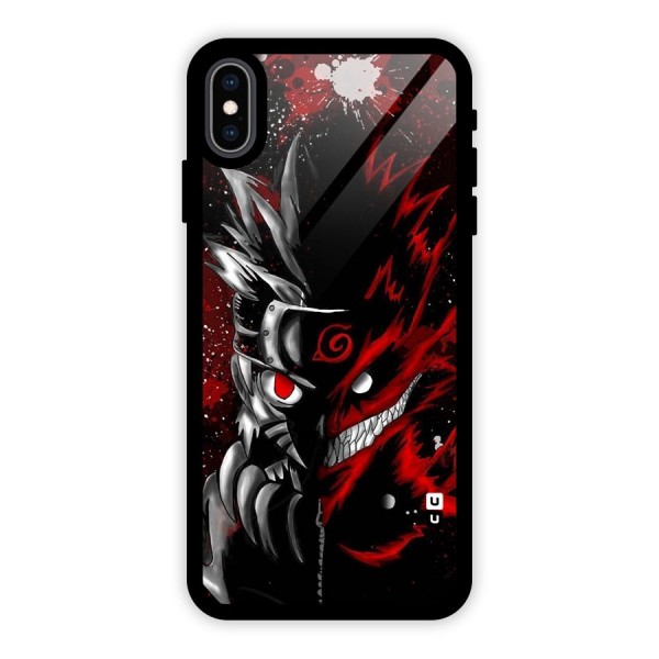 Two Face Naruto Glass Back Case for iPhone XS Max