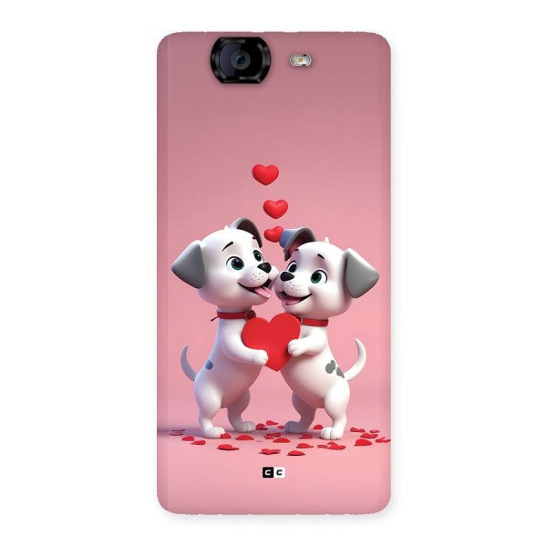 Two Puppies Together Back Case for Canvas Knight A350