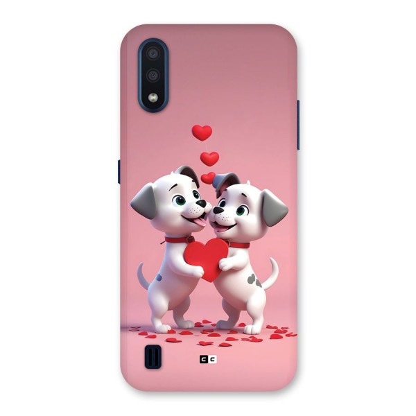 Two Puppies Together Back Case for Galaxy M01