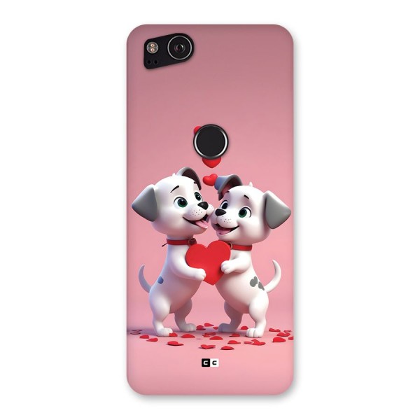 Two Puppies Together Back Case for Google Pixel 2