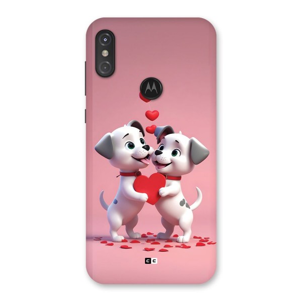 Two Puppies Together Back Case for Motorola One Power