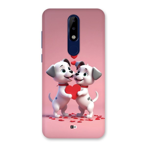 Two Puppies Together Back Case for Nokia 5.1 Plus